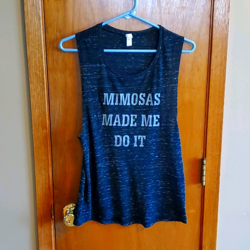 Dark heather gray tank size medium